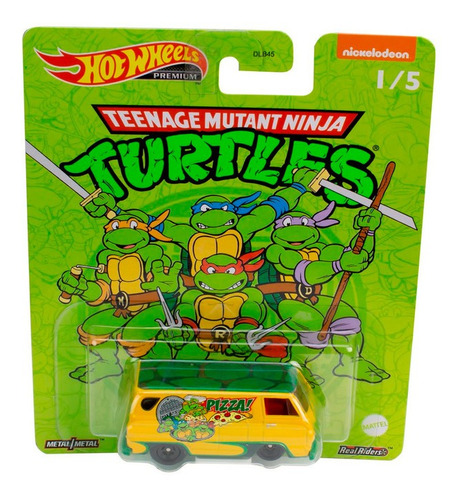 Imagem 2 de 6 de Set 5 Miniaturas Hot Wheels Premium - Tartarugas Ninjas