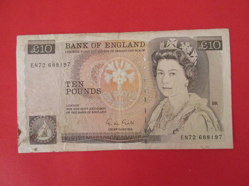 Antiguo Billete Banco De Inglaterra 10 Libras Esterlinas 