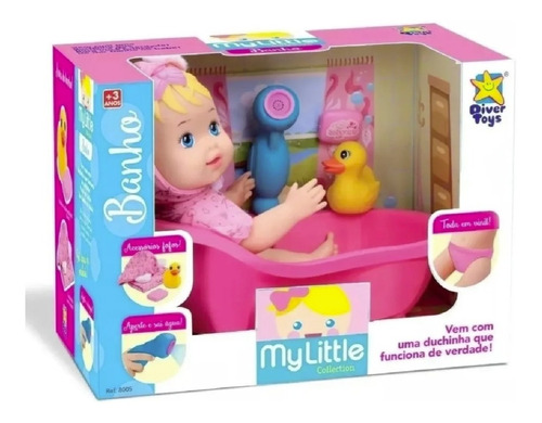 Muñeca Bebe Hora Del Baño Con Duchador Playking