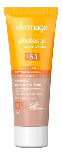 Dermage Photoage Mousse Fps 50 Claro 45g