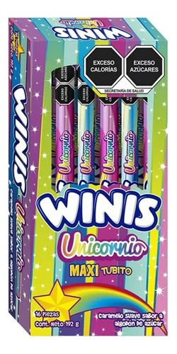 Winis Maxi Tubo Unicornio 16pzas