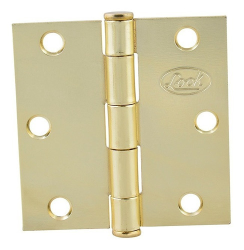 Bisagra Cuadrada 2 48mm Laton Brillante Torni Lock Lbc20lb