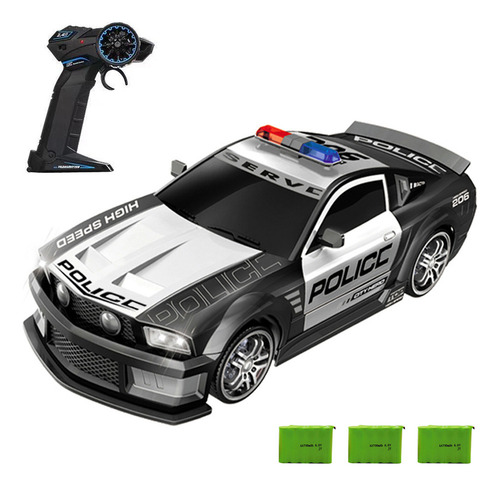 Nuevo Rc Police Drift Car 1/12, 2.4 Ghz, 3 Baterías,
