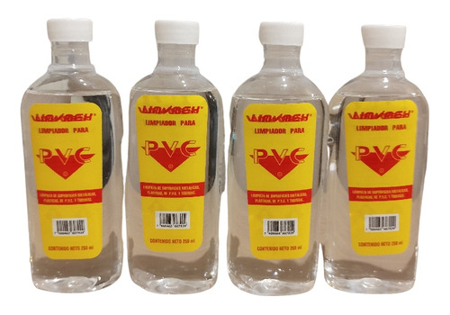 Limpiador De Pvc Y Tuberías Limmex 250 Ml ( 4 Piezas )