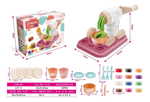 Imagen 1 de 2 de Maquina De Hacer Helados Pasteles De Plastilina Para Niños
