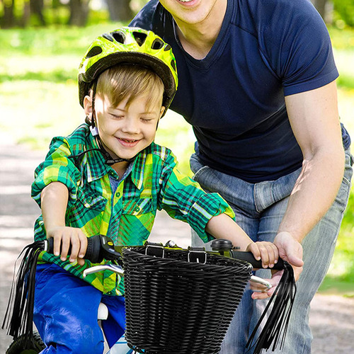 Cesta Delantera Para Bicicleta Con Cinturones Ajustables, Te