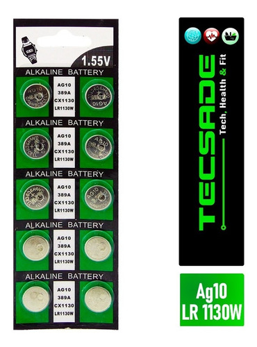  Set X 10 Pilas Ag10 (lr-1130) 1.55v