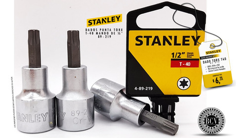 Dado Cubo De Punta Torx T-40 Mando 1/2 Stanley 89-219