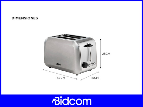 Tostadora Eléctrica Atma To8020i 700w 7 Niveles