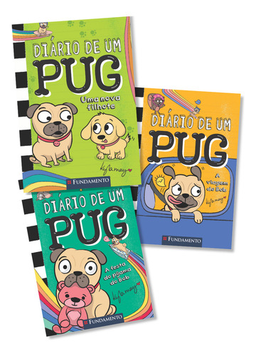 Kit Diário De Um Pug 6, 7 E 8, De Kyla May. Editorial Fundamento Em Português