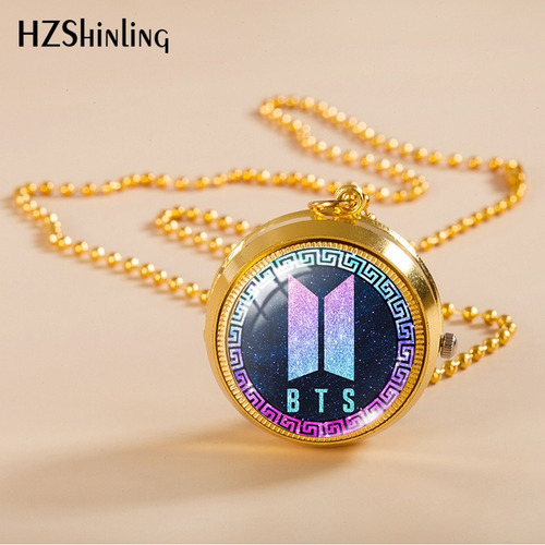 Reloj De Bolsillo Con Collar Giratorio Con Logo Bts