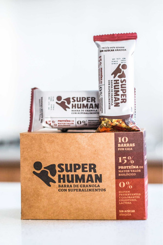 Barra Energética De Cereal Y Proteina Super Human Foods