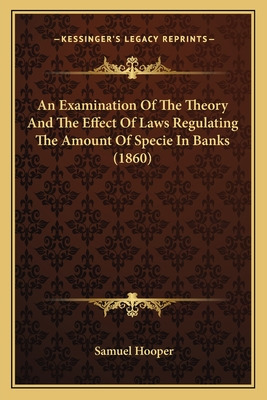 Libro An Examination Of The Theory And The Effect Of Laws...