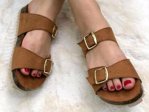 Sandalias Con Hebilla Doble Hecho En Mexico Con Envio