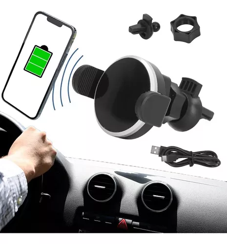 SOPORTE DE TOMA DE AIRE PARA COCHE CON CARGADOR INALÁMBRICO PARA SMARTPHONE  C-9A09