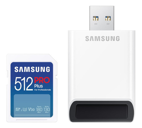 Tarjeta Memoria Sd Samsung Pro Plus Lector Usb 512gb 180mb/s