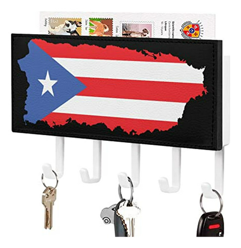 Portallaves Decorativo Con Bandera De Puerto Rico