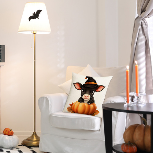 Funda De Almohada En Forma De C Con Estampado De Calabaza Pa