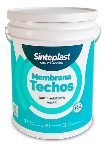 Sinteplast Membrana Techos Impermeabilizante Elástico 20kg Color Rojo