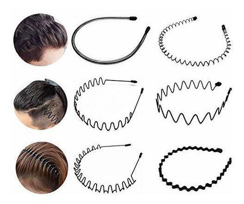 6 Piezas Diademas De Metal Diadema Ondulada Aro De Pelo De P