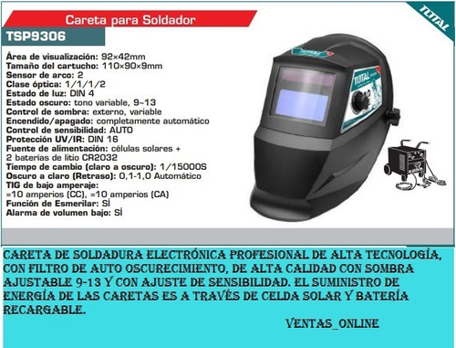 Careta Para Soldar Electronica Marca Total Al Mayor