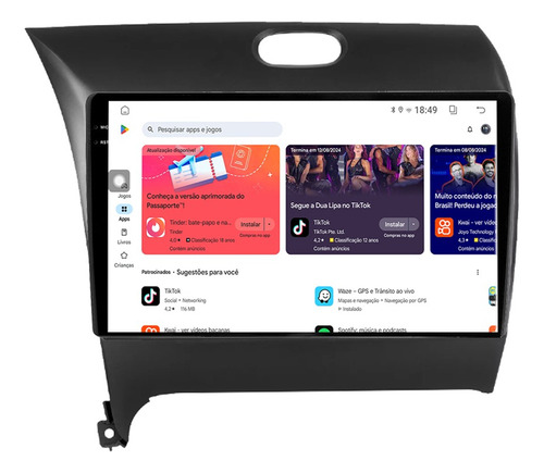 Multimidia Cerato 13/23 9p Octacore Carplay 8gb 256gb Tpros