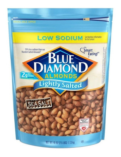 Blue Diamond Almonds Low Sodium Botana Almendras Bajo En Sal