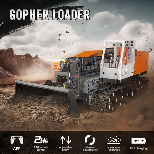 Tecnología Bulldozer Bloques De Construcción App Rc Control
