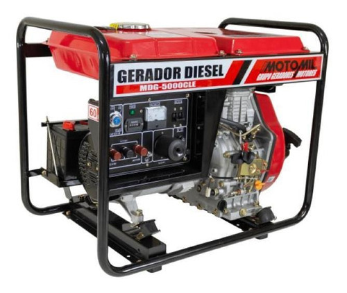 Gerador Diesel 5kwa 5000w Monofasico Motomil Mdg-5000cle