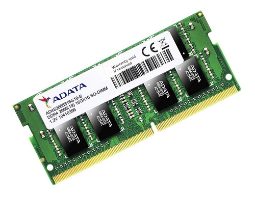 Memória Notebook 16gb Ddr4 2666 Mhz Adata Ad4s2666316g19