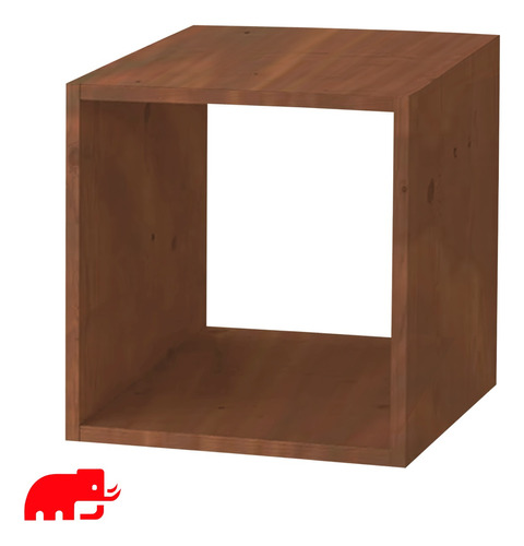 Cubo Madera Maciza Natural Estante Modular 30 X 30 X 20 Cm