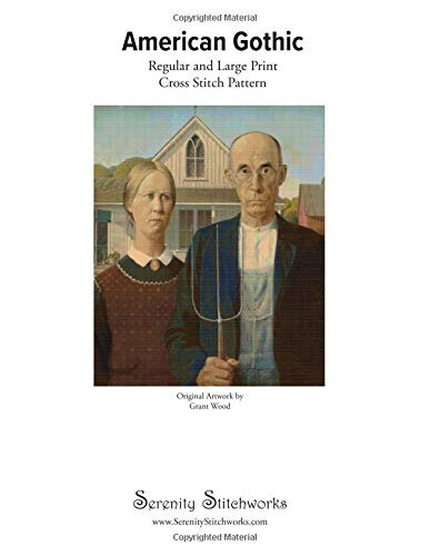 American Gothic Cross Stitch Pattern  Grant Wood Regular And