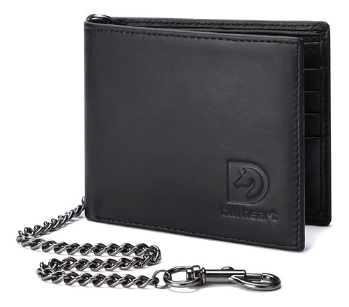 Billetera Bifold Chain, Negro2, Moda