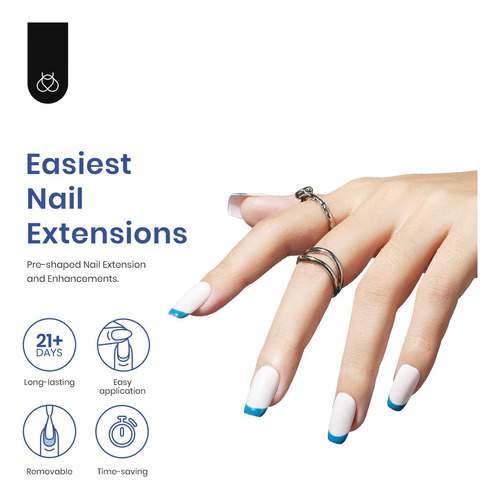 Kit De Extension De Uñas De Gel 240 Puntas Cuadradas Suaves Transparente