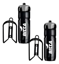 Comprar Kit x 2 Caramañolas Bitta riaci 750 ml. Negro Gris + 2 Portacaramañolas Aluminio – Botellas Deportivas para Bicicleta MTB Ruta – Hidratación Ciclismo Accesorio Liviano Resistente