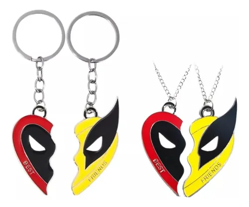 comprar Llaveros Collares Deadpool X Wolverine Marvel Set De 4 Pzas