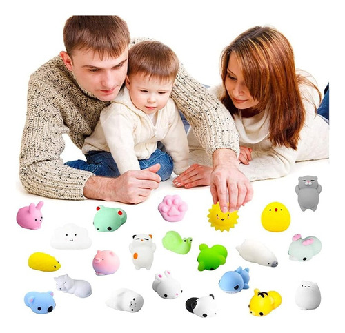 50pcs Mini Mochi Squishy Squeeze Toy Fidget Toy Kit