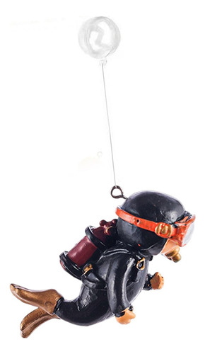 Figura De Acción De Buzo En Miniatura 6x3,5 Cm Buceo Negro