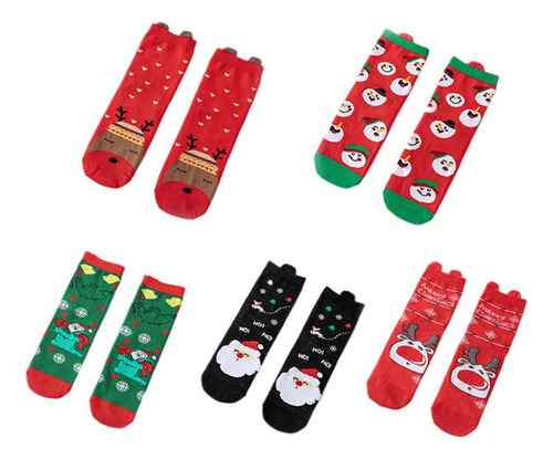Calcetines De Navidad De 4 Estilos Para Mujer, Calcetines