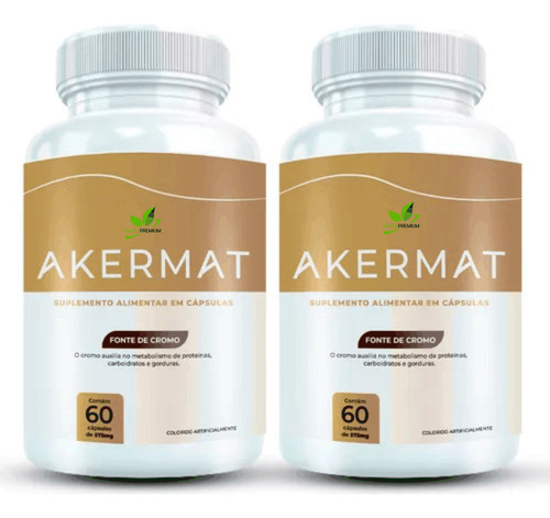 3 Akkermat 60 Cápsulas - Unico Original Chega Amanhã