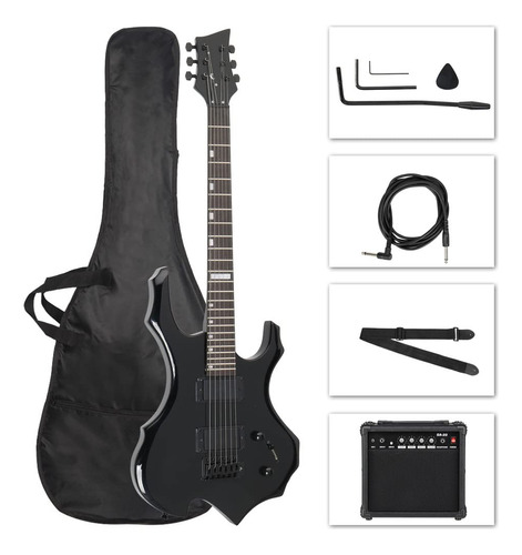 Ktaxon Kit Guitarra Electrica 36  Diseño Llama Para 20 W