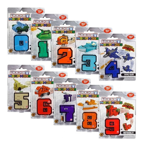 Pocket Morphers - Robot Transformable Numeros Transformers