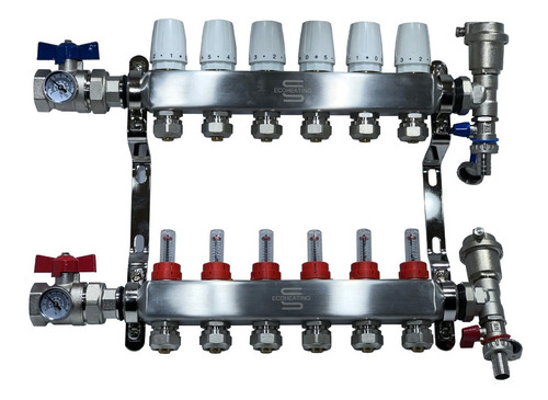 Manifold Calefacción Radiante 6 Circuitos