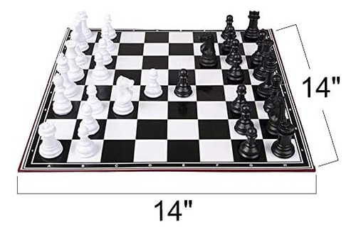 Juego De Mesa De Ajedrez Gamie, Juego De Mesa Familiar De 14