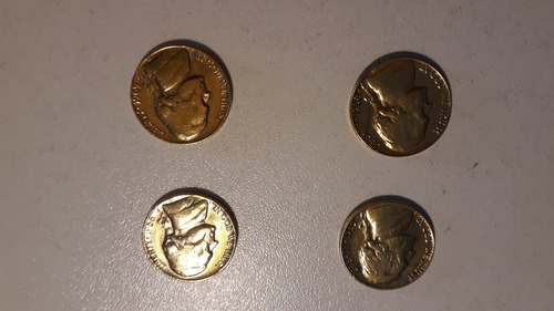Moeda 5 Cents Jefferson Nickel Folheada Ouro- Preço Unitário (Usado)