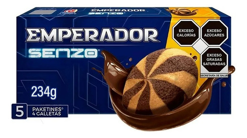 2 Pza Galletas Gamesa Emperador Senzo Con Relleno Sabor A Ch