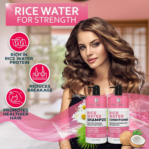 Conjunto De Shampoo E Condicionador De Água De Arroz - Sem S