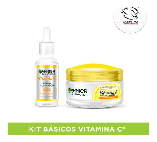 Kit Garnier Serum Iluminador Y Serum Gel Hidratante Todo Tipo De Piel Día/noche