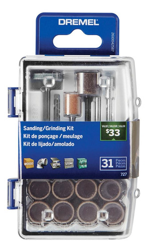 Micro Kit De Lijado Y Pulido 31 Pzs Dremel 26150727ab