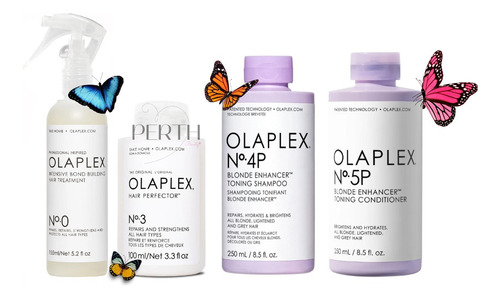 Kit Olaplex Reparación Profesional Para Cabello Rubio 4 Pzas